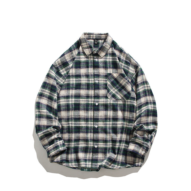 Herren komfortables Flanellhemd mit modernem Karomuster und Brusttasche BerlinGlamour.