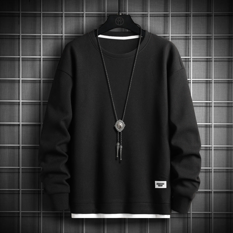 Herren Sweatshirt Modern Lässig Strukturiert Grau