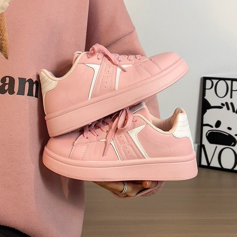 Damen Sneaker Modisch Sportlich Weiße