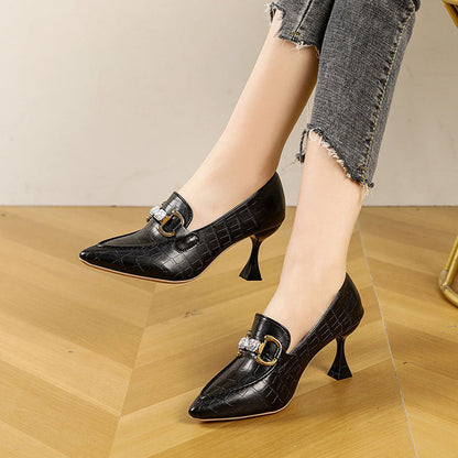 Damen Pumps Hochhackig mit Schnalle Modern Elegant