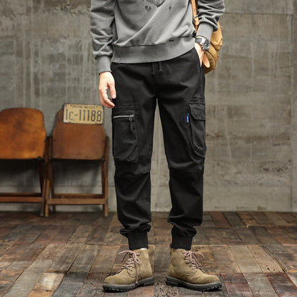 Herren Cargo-Hose Funktions-Taschen Elastischer Bund