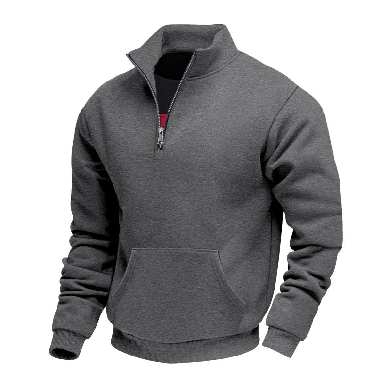 Herren Fleece Pullover Halbzipp Modern Warm