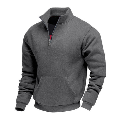 Herren Fleece Pullover Halbzipp Modern Warm