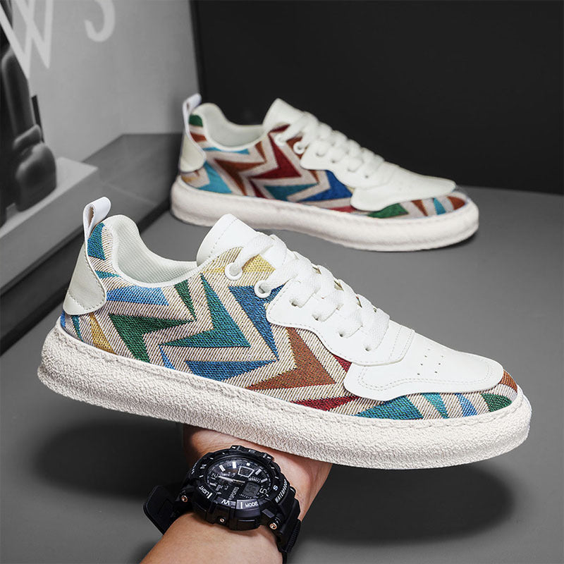 Damen Sneaker Geometrisch Moderne Laufsohle Robust - BerlinGlamour