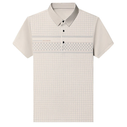 Herren Poloshirt Atmungsaktiv Piqué Kontraststreifen Modern