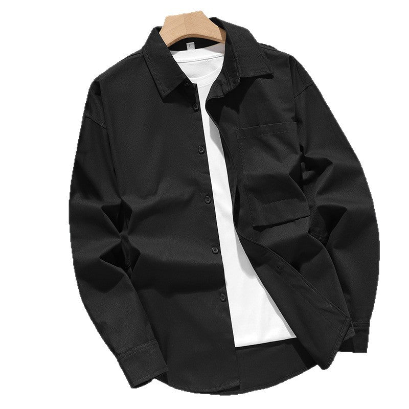 Herren Langarmhemdjacke atmungsaktiv Baumwolle Sportlich