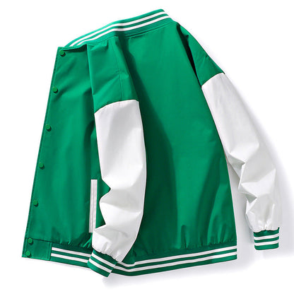 Herren Collegejacke Lässig Farbblock Modern
