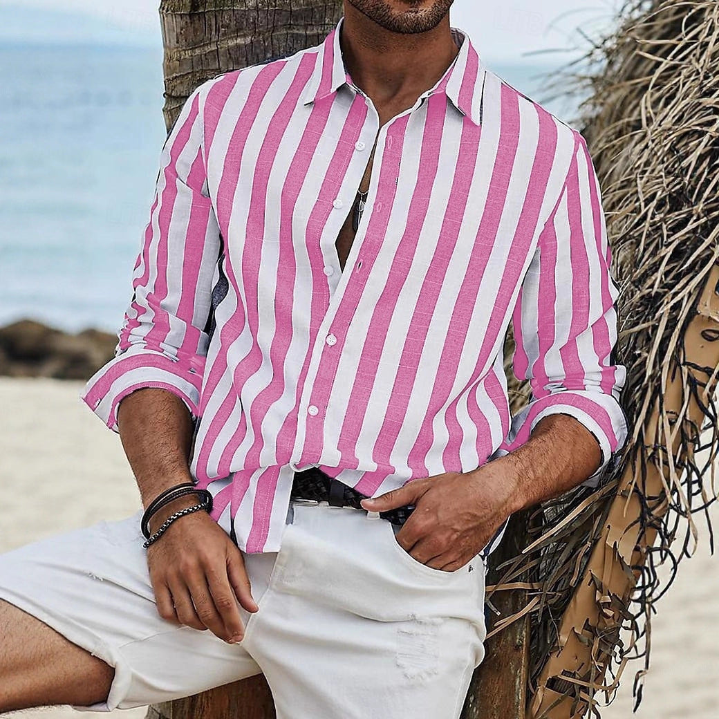 Herren Hemd Gestreift Modern Berlin Stil - BerlinGlamour