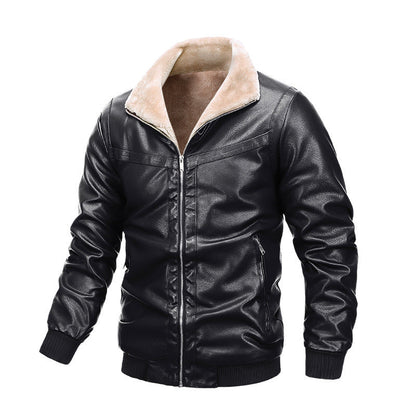 Lederjacke Herren Warm Isoliert Winter