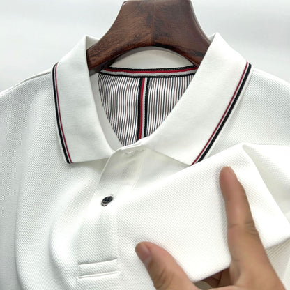 Herren Polo Langarm Moderner Kragen Stylisch Elegant