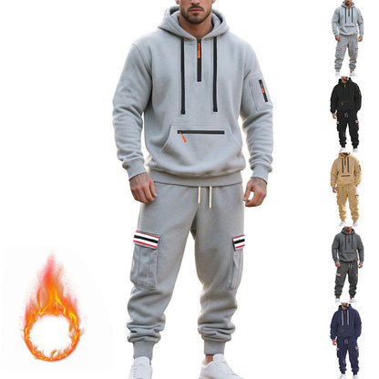 Herren Jogginganzug Sportlich Sweatshirt Hose Baumwolle
