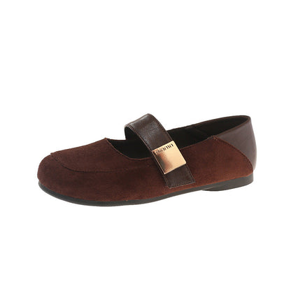 Damen Ballerinaschuhe Weiches Wildleder Modern
