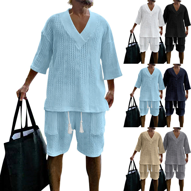Herren Sommerhose Bequem Leicht Mit Taschen