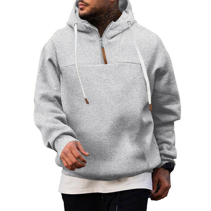 Herren Kapuzensweater Modern mit Reißverschluss und Kordelzug