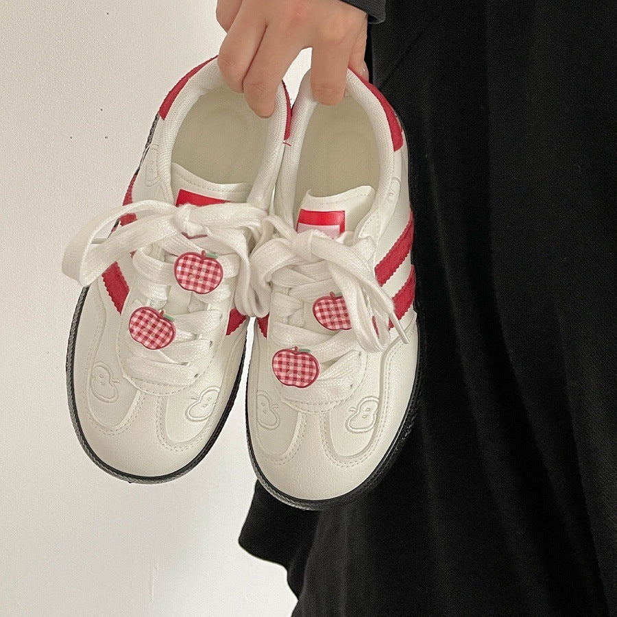 Damen Sneaker mit Apfel-Design Trendy Schuhe Frauen - BerlinGlamour