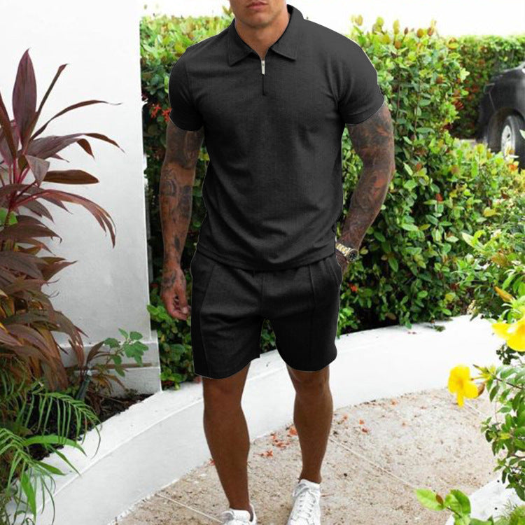 Herren Poloshirt und Shorts Set Sommer Modell