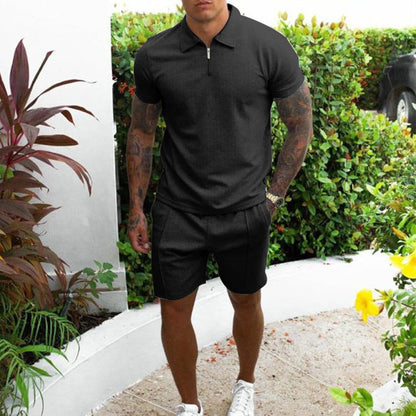 Herren Poloshirt und Shorts Set Sommer Modell
