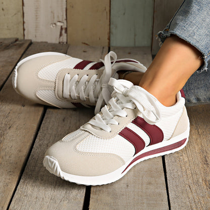 Damen Sneaker Sportlich Atmungsaktiv Mit Mesh-Obermaterial