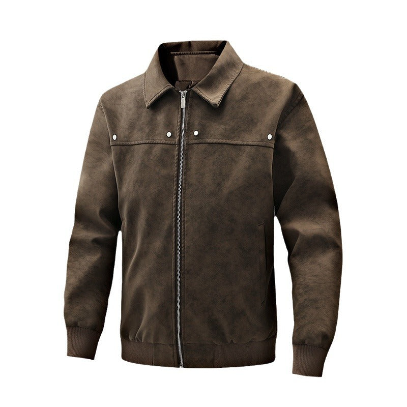 Herren Lederjacke Steppweste Soft Schwarz Modern