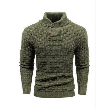 Herren Strickpullover Modern mit Stehkragen und Muster