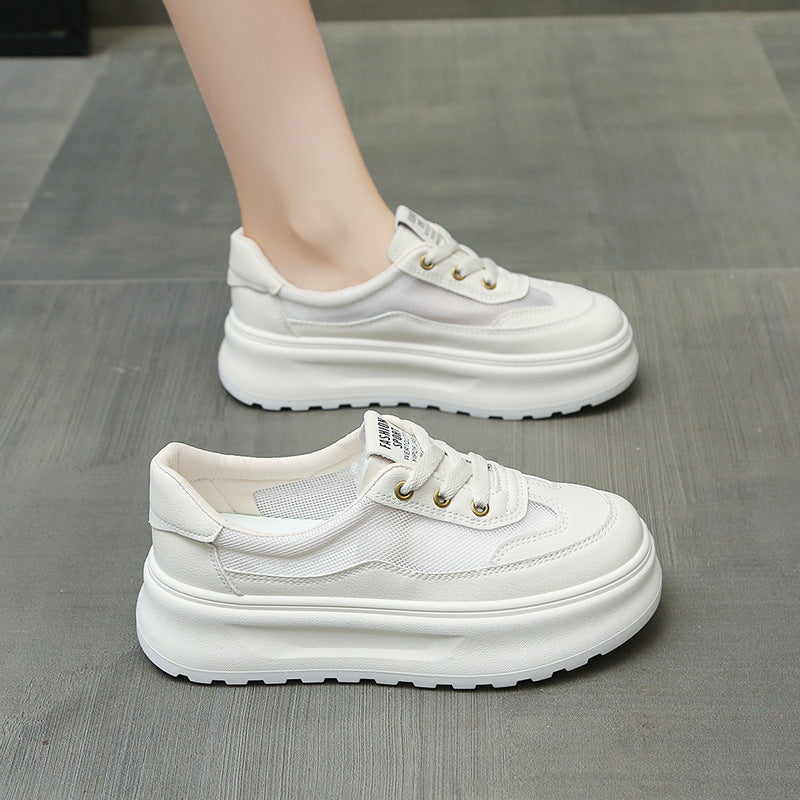 Damen Sneaker Sportlich Trendy Weiße Schuhe
