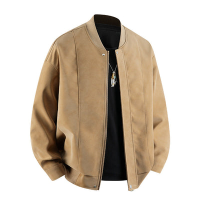 Herren Bomberjacke Leder Style Modern - BerlinGlamour
