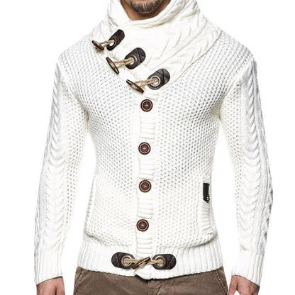 Herren Cardigan Strickpullover Hochkragen Modern