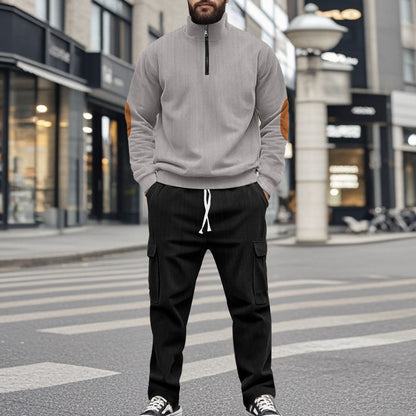 Herren Freizeitset Sportlich mit Reißverschluss und Taschen