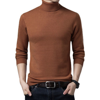 Herren Rollkragenpullover aus Merino Wolle Warm Elegant
