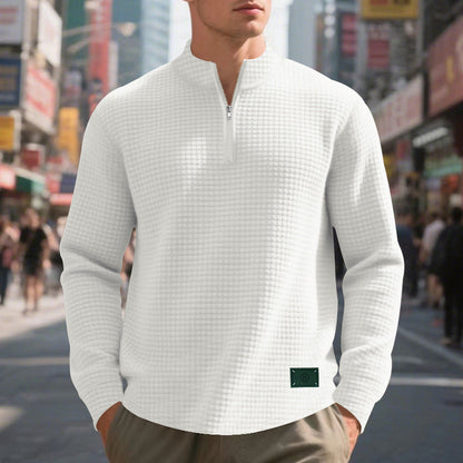 Herren Leichter Pullover mit Reißverschluss Sportlich