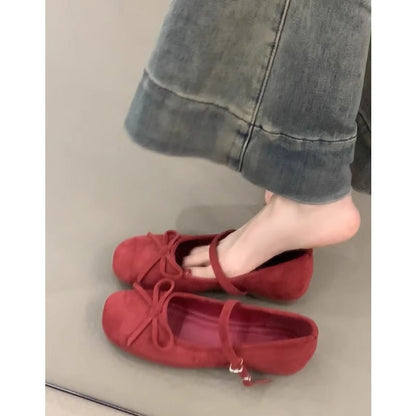 Damen Ballerinas Elegant Riemen Komfort Fußbett