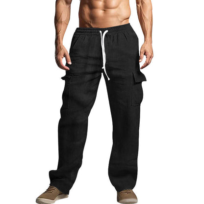 Herren Cargohose Bequem Verstellbar Komfort