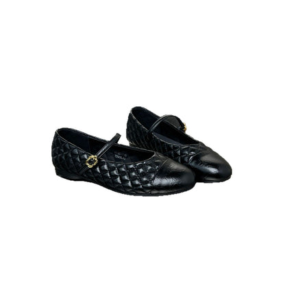Damen Ballerinas Elegante Riemen Schuhe Damenmode