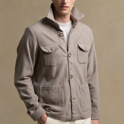 Herren Strickjacke Lässig Mit Knöpfen Und Taschen