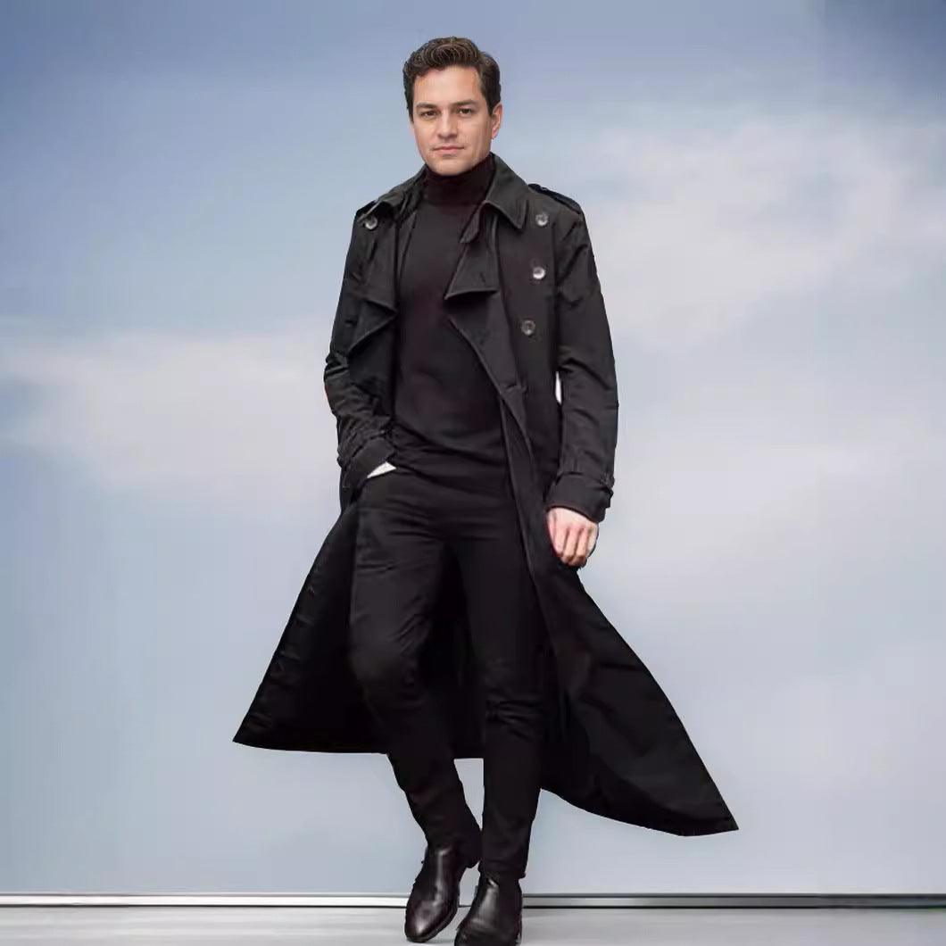 Herren Trenchcoat Eleganter Klassiker Mit Gürtel - BerlinGlamour