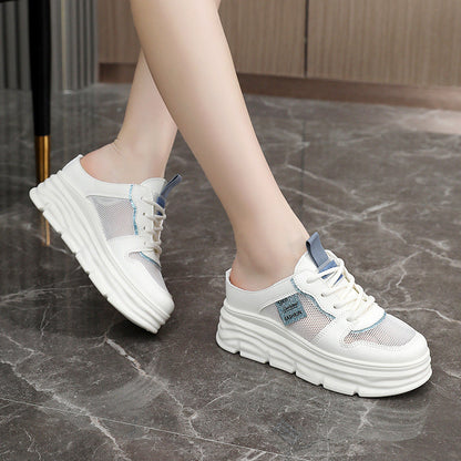 Damen Sneaker Plattform atmungsaktiv Mesh Bequem