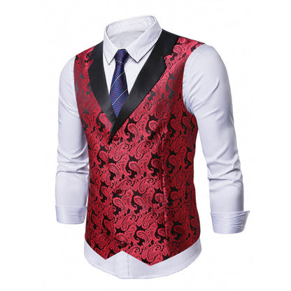 Herren Satinweste Elegant Schwarz Glanz