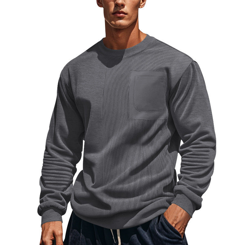 Herren Sweatshirt Bequem Stylisch Mit Tasche Modern