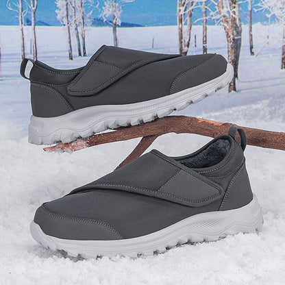 Damen Sneaker Warmfutter Schuhe Klettverschluss Winter