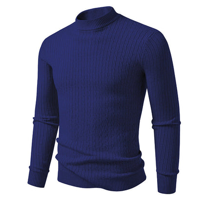 Herren Rollkragenpullover Strukturiert Bequem Warm