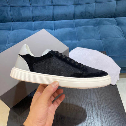Damen Sneaker Sportlich Atmungsaktiv Mesh Wildleder