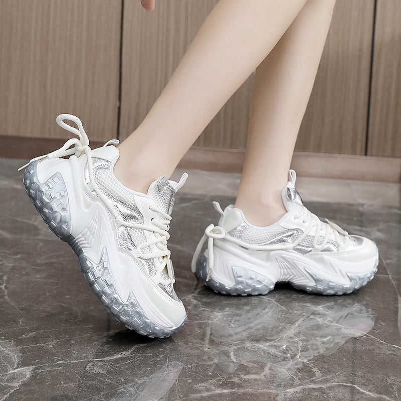 Damen Sneaker Modisch Glänzend Stoßdämpfend