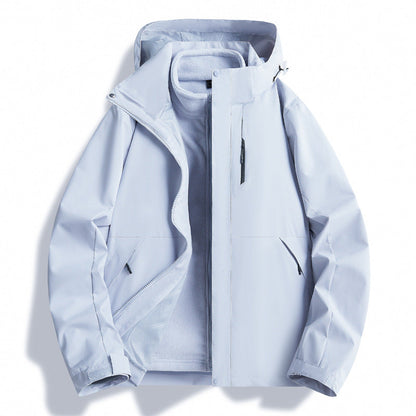 Herren Outdoorjacke Wetterfest Isoliert Verstellbar