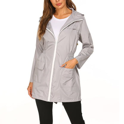 Damen Freizeitjacke Praktisch mit Verstellbund und großen Taschen