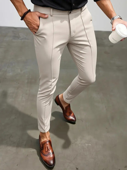 Herren Anzughose Slim Fit Modern Sportlich Elegant