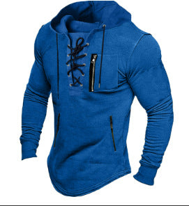 Herren Kapuzenpullover mit Schnürdetail Modern Style