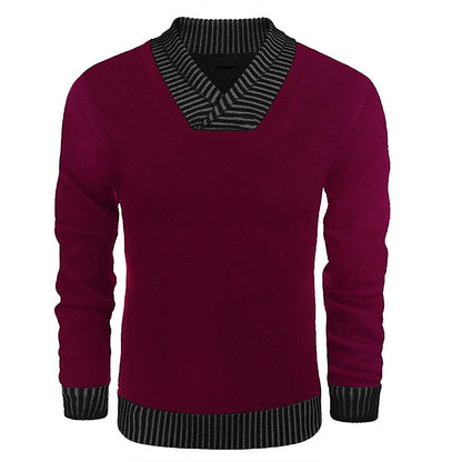 Herren Strickpullover Eleganter Schalkragen Modern