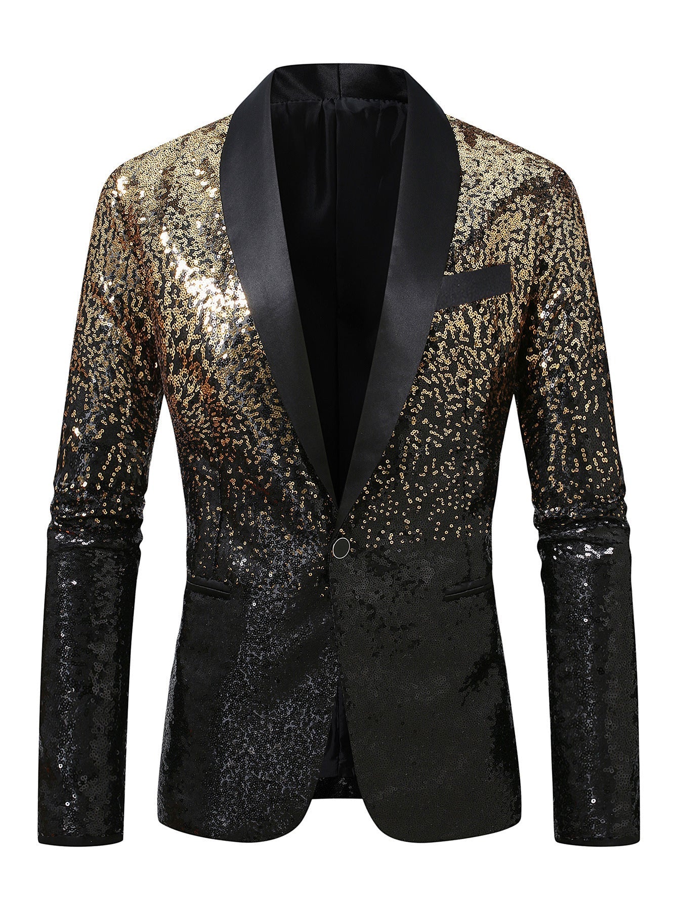 Herren Pailletten Sakko Glitzernd Elegant