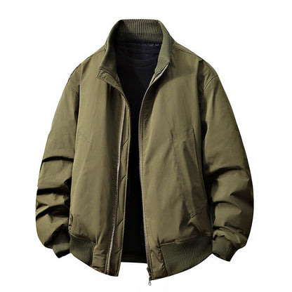 Herren Übergangsjacke Lässig Minimalistisch Slim Fit