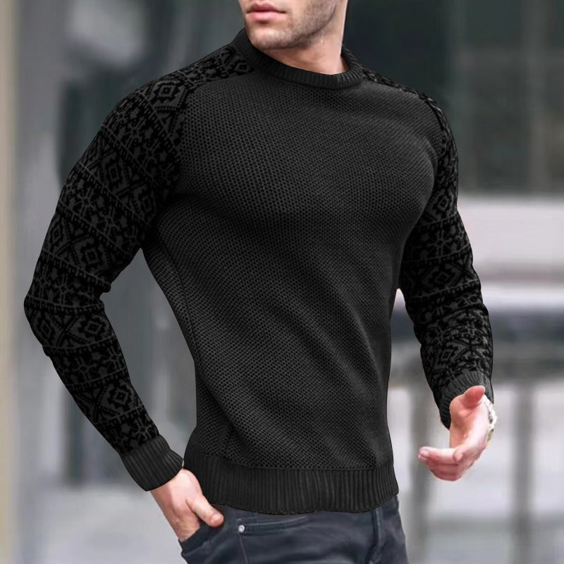 Herren Pullover Strick Grafikmuster Modern Berlin
